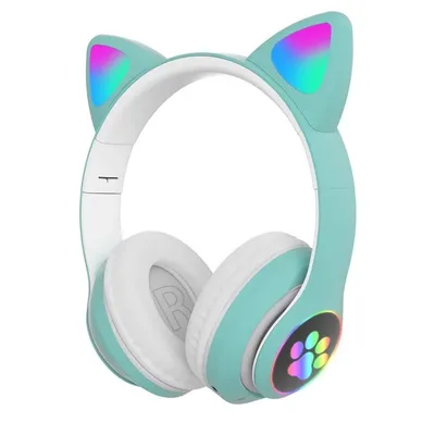 2026 New LED Flash Cute Cat Ear Bt Wireless Headphone