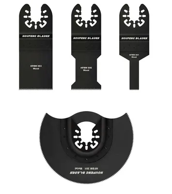 4 PCS Mix Oscillating Multi Tool Quick Release Saw Blades Set for Wood, Plastic, Metal