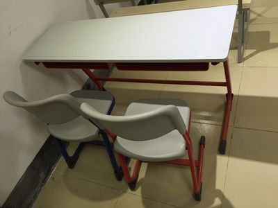 Premium Double Study Desk and Chair Set for Educational Spaces