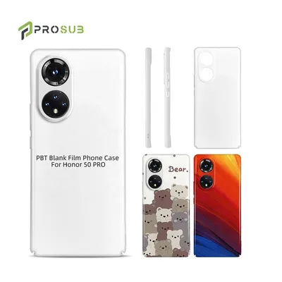 Prosub 3D PBT film Phone Case Sublimation Blanks with Camera Protection Custom Print Mobile Cover for Honor 50 PRO
