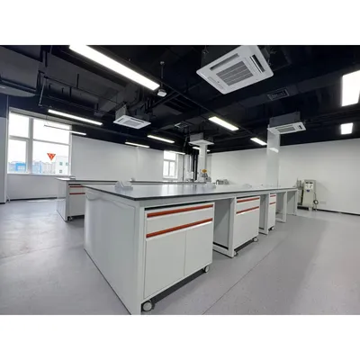 Factory Price Expandable Durable Hospital Lab Central Bench with Storage Rack
