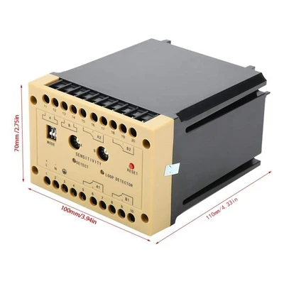 Industrial Big Trucks Used Yellow Dual Channel Vehicle Loop Detector Ground Sense with 4 Relay Outputs