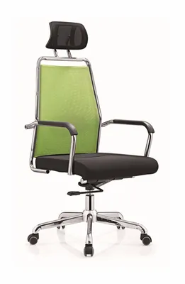 High Mesh Back Fabric Cushion Swivel Manager Staff Chair with Castors