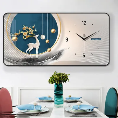 Luxury Decoration Simple Decorative Crystal Glass Art Wall Clock