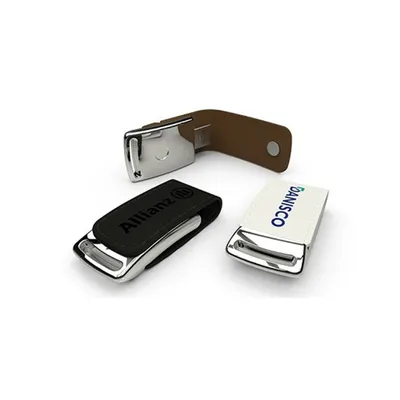 Custom PU Leather Keychain Memory Disk USB Flash Drive Stick