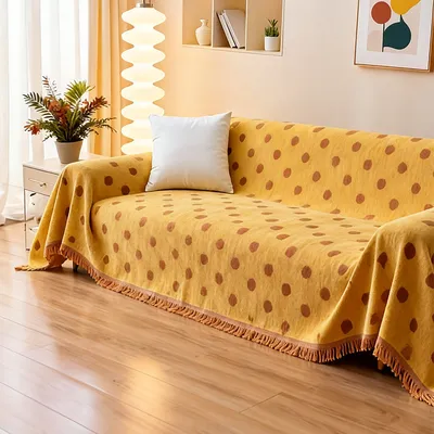 Reversible Double Sided Non-Slip Fitted Couch Cover Sofa Slipcover Protector