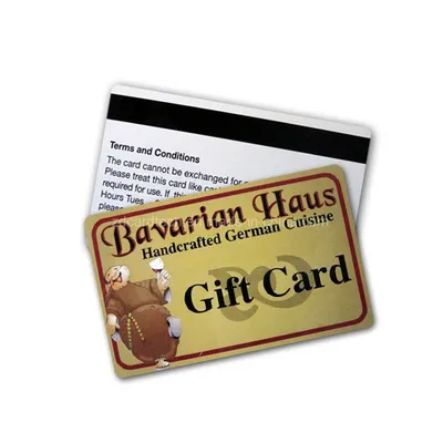 Printed Barcode 12.5mm Magnetic PVC Card with Black Stripe