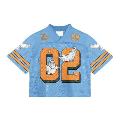 Men Sublimation Polyester Crop Printed Youth Manufacturer Shirt Baseball Football Boxy Fit Cropped Oversized T Shirt Custom Mesh Jersey