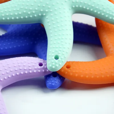 Custom Logo Baby Teething Toys Cartoon Silicone Pendant BPA Free Rodent Accessories Chewing Teethbaby Teething Sensory