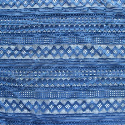 New Polyamide Elastic Geometric Pattern Nylon Spandex Lace Fabric