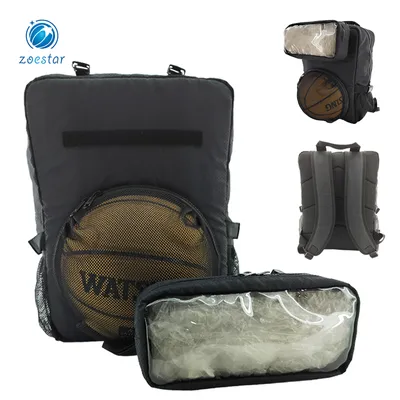 Hard Work Sports Backpack with Ball Compartment & Detachable Shoulder Bag