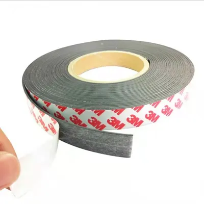 High Force 30mm X 1.5mm Flexible Magnetic Tape Strip Metal Tape with 3m Self Adhesive Magnetic