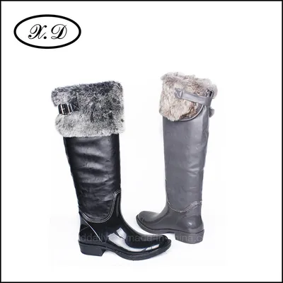 Fashion Rain Woman Boots with High Upper