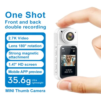 Mini Thumb Camera S70 2.7K Video 180° Wide Angle WiFi Action Camera