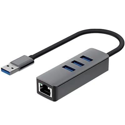 USB-a 4 in 1 Hub with USB3.0 RJ45 Adapter USB Hub Docking