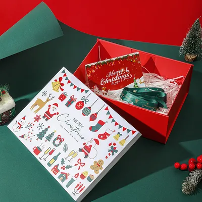 Custom Design Hot Stamping Logo Printed Paperboard Gift Christmas Gift Boxes