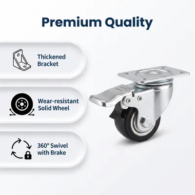 Wholesaler Light Duty Scaffolding PU Stainless Steel 360 Degree Swivel Casters Made of Brass