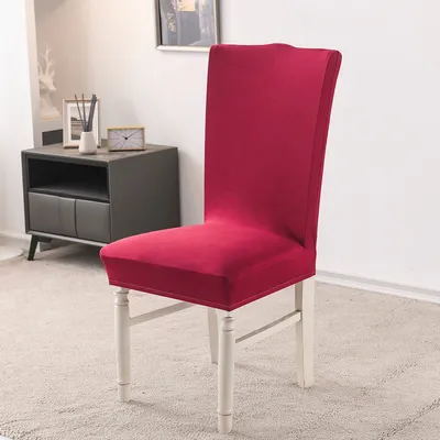 Banquet Hotel Restaurant Home Decorations Spandex Solid Color Elastic Polyester Stool Cover Chair Cover