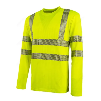 Hi-Vis Long Sleeve Cooling Shirt Quick-Dry Mesh Reflective Workwear Warehouse & Logistics