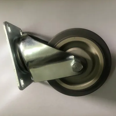 3inch Gray Thermoplastic Rubber Swivel with Brake Caster 75mm