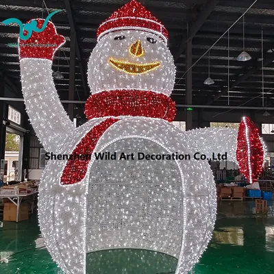 Outdoor Giant Decoration Lighting Christmas Snowman with Channel