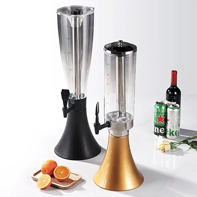 3/4L Clear Plastic Party Tower Easy-Pour Spout Transvisible Liquor Dispenser Bar Tools