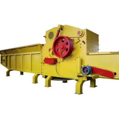 Professional Chain Feeding Conveyor Drum Wood Pallet Crusher Machine