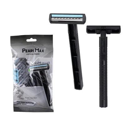 Pearlmax Wholesale Twin Blade High Quality Stainless Steel Disposable Shaving Razor for Man
