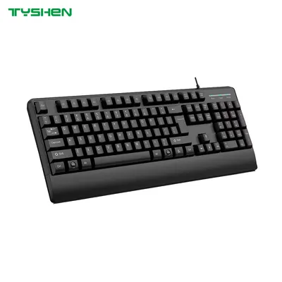 104/105 Keys Computer Keyboard with Ergonomic Wrist Rest for Business Office