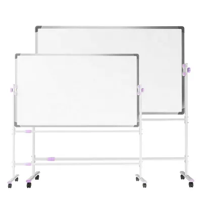 Classroom Office Supplies Single-Sided Movable Magnetic Whiteboard with Bracket Wheels Sliding Whiteboard