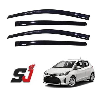 High Quality Custom PMMA Black Side Car Parts Auto Accessories Vent Rain Guard Sun Window Visor Deflecotr for Toyota Yaris 2014-2017