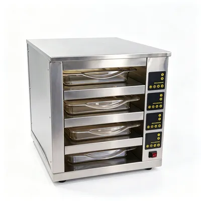 Commercial 4-Tier 4-Pan Meat Patty Holding Cabinet with Digital Timer