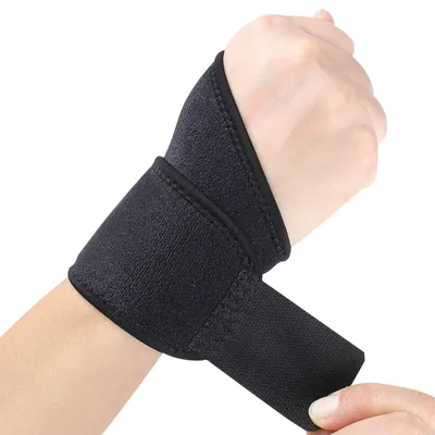 Custom Logo Adjustable Wrist Wrap with Thumb Loop, Neoprene Wrist Brace for Weightlifting Training, Wholesale Sports Wrist Support Supplier