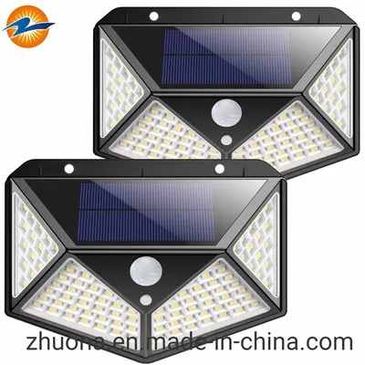 LED Outdoor Waterproof Solar Wall Lamp for Garden with Sensor Light 100LED Lighting LED Lamp