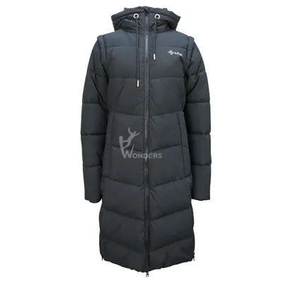 2-in-1 Detachable Sleeve Long Parka