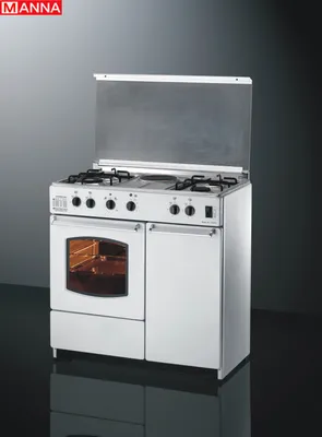 34" Free Standing Cooker with 4 Gas Burner 1 Electric Hotplate