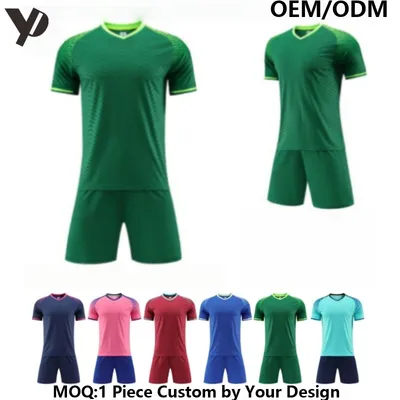 Custom Sublimation Football Jersey 100% Polyester White Long Sleeve Soccer Jersey Football Goalkeeper Set
