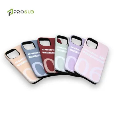 Prosub 3D Sublimation 2 in 1 Phone Case Blank Logo Custom Coated Cell Phone Case Sublimation Cover for iPhone12 13 14 PRO Max