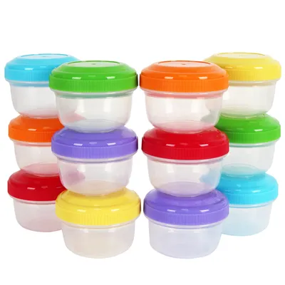 2022 Amazon BS Baby Food Storage Freezer Containers 4 Oz Plastic Baby Food Jars with Leakproof Lids