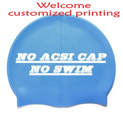 Custom Printing Silicone Swimming Cap Swim Hat for Swimming Event Swim Club Wholesale