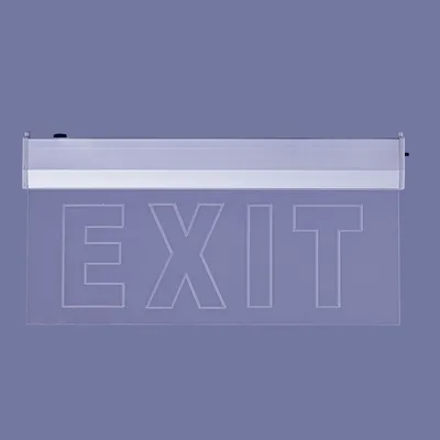 IP30 3W LED Wall-Mounted Dual Sided Exit Sign with Emergency Lighting