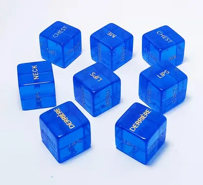 Custom 4 Sides Resin Dice Blue Transparent Dice with Screen Printing Engraving UV Logo