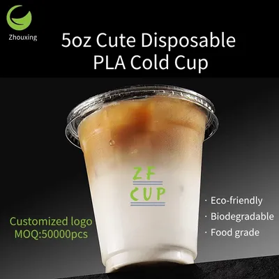 Zf Cup 5oz 150ml PLA Clear BPA-Free Disposable Drinks Beverages Cup