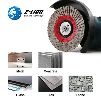 Electroplated Diamond Polishing Flap Disk for Ultra-Compact Surface, Concrete, Granite Marble Stone, Glass, Tile, Stone, Glass, Ceramics Grinding