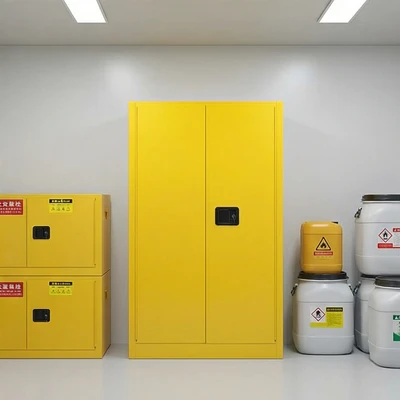 Lihu 4-Gallon Yellow Safety Cabinet for Chemical Storage