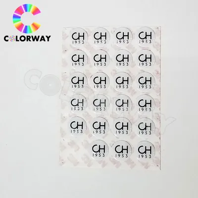 Elegant High Quality Waterproof Oval Glitter Resin Epoxy Sticker