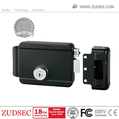 Access Control Black Spray-Painted Electric Rim Door Lock