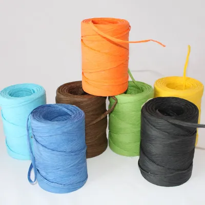 Colorful Paper Raffia Ribbon Roll