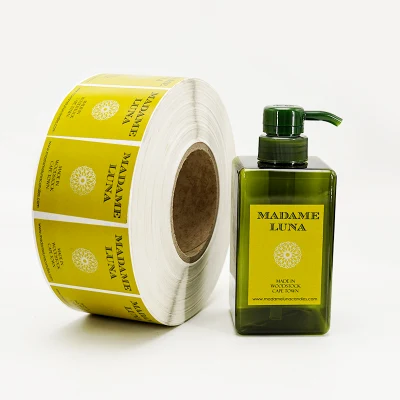 Custom Printer Label Sticker Rectangle Big Shampoo Cosmetic Products Label Label Sticker Printing for Packing