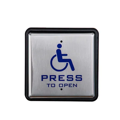 Yoursensor Wired Disabled Switch 304 Stainless Steel Square Push Button Exit Button for Toilet